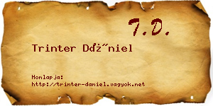 Trinter Dániel névjegykártya